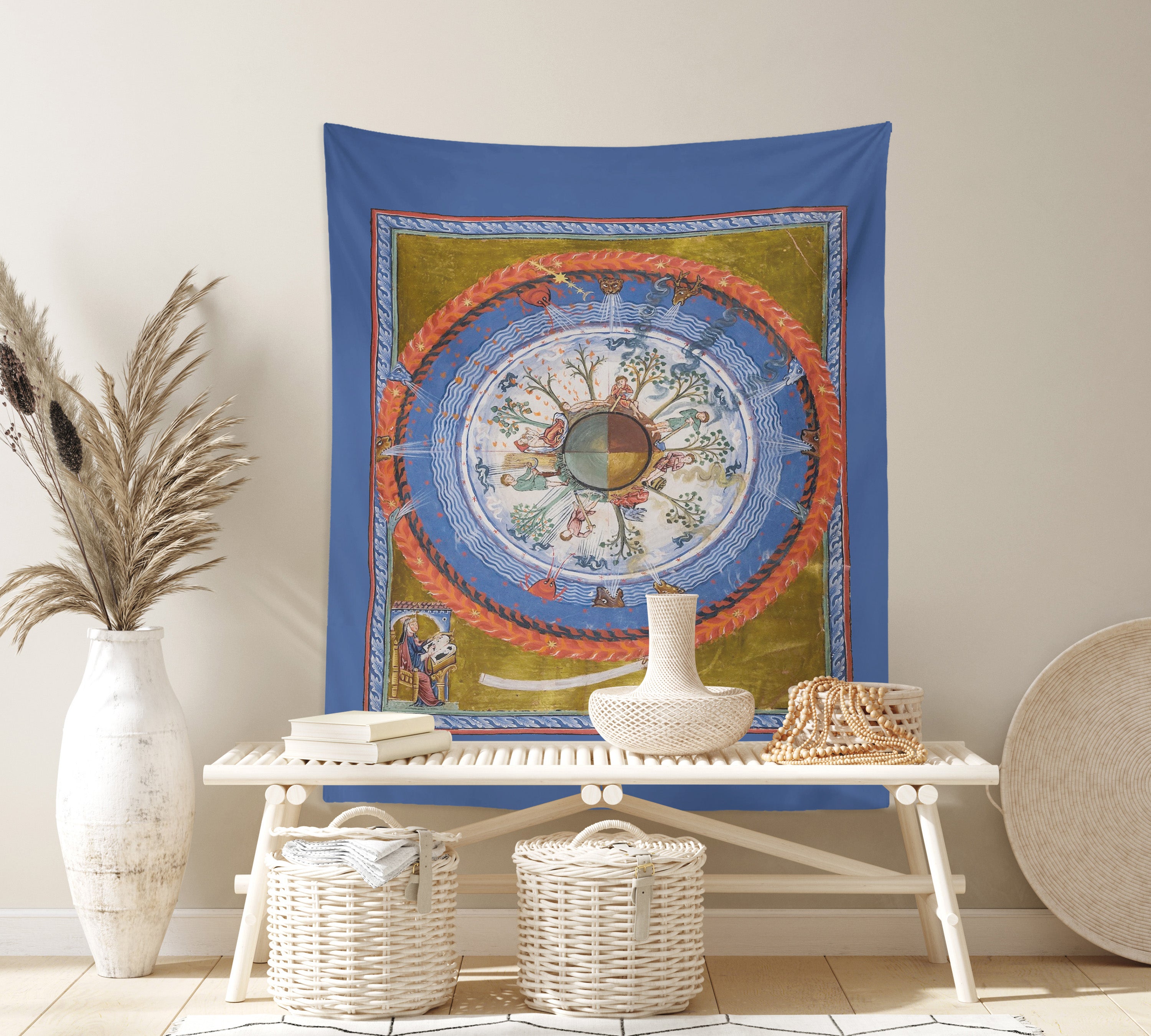 Cycle of the Seasons Hildegard von Bingen Wall Tapestry