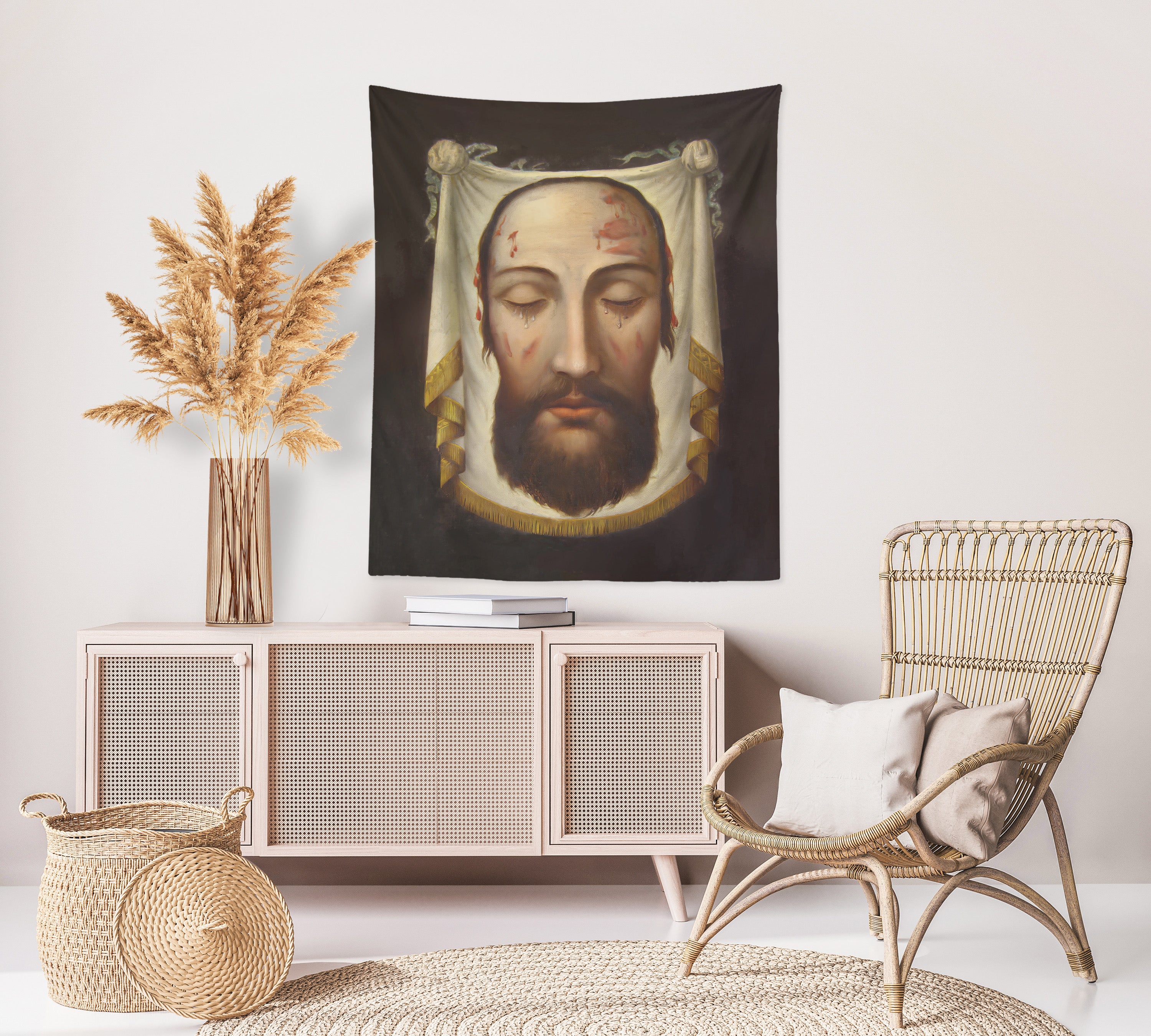 Holy Face of Jesus Wall Tapestry (Veil of Veronica)