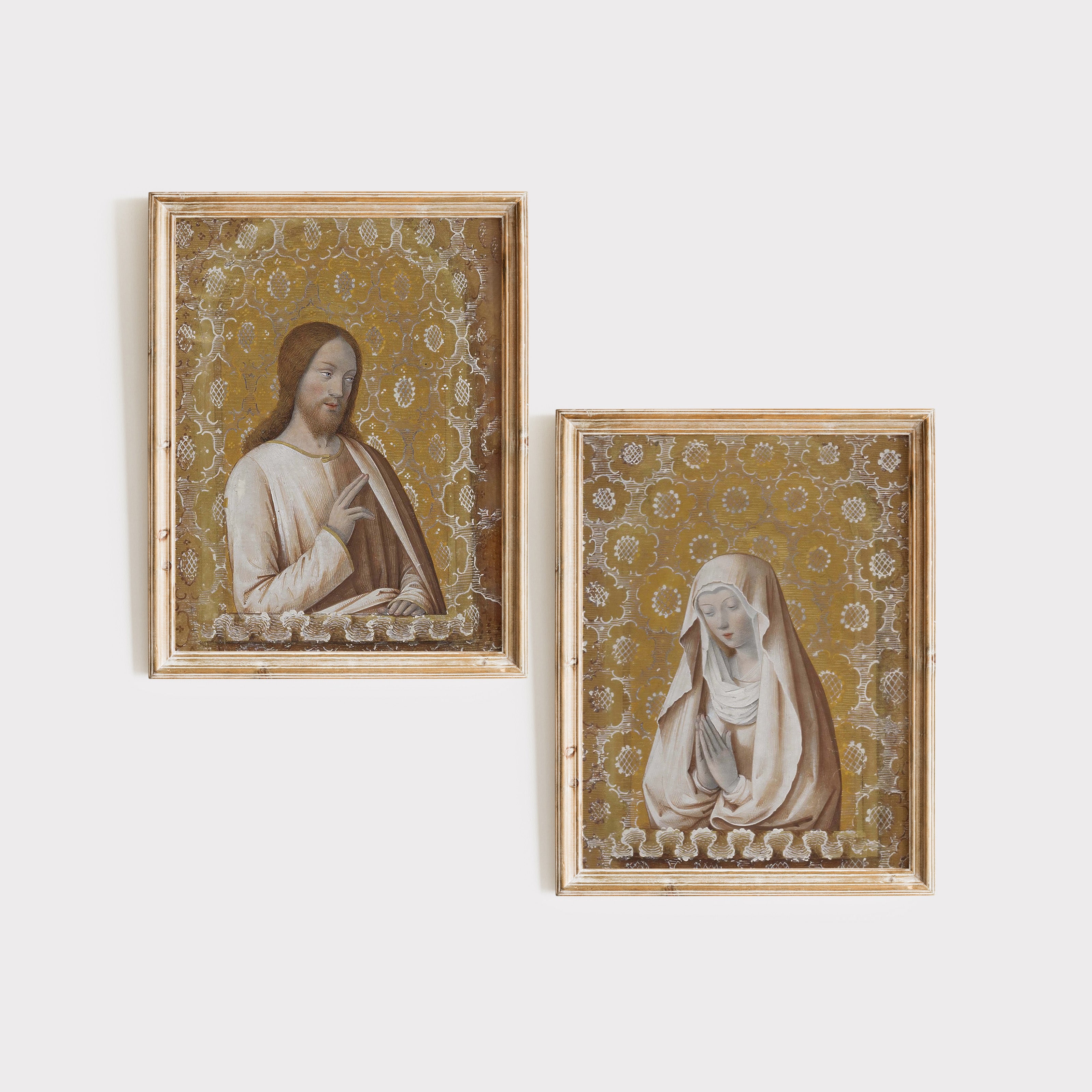 Jesus and Mary Art Prints (Pair)